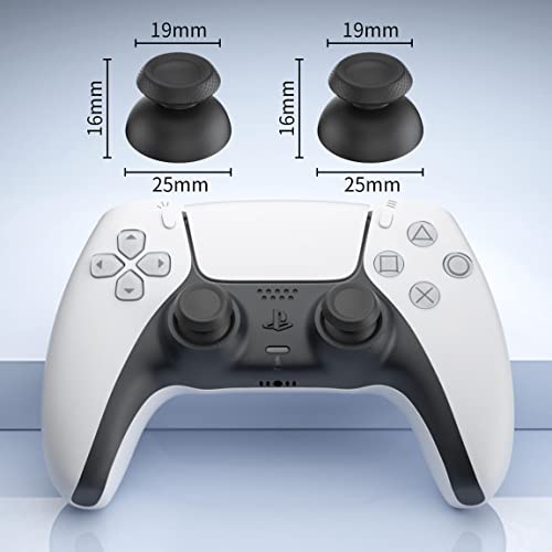 Replacement Thumbsticks for PS5 Controller, Analog Joysticks Grip Replacement Parts with Repair Kit for Playstation 5 Dualsense Controller, Black