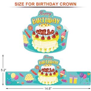 ceiba tree Birthday Crowns for Kids Classroom 36Pcs School Family Colorful Happy Birthday Hats VBS Party Supplies