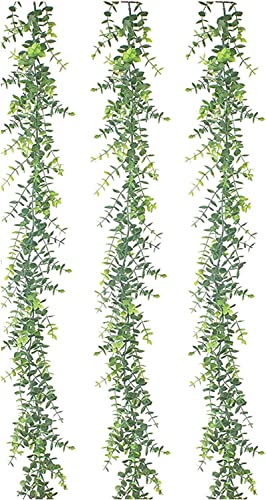 1Packs 5.91ft Artificial Garlands Greenery Garlands Vines Faux Hanging Plants for Wedding Table Arch Wall Party Home Decor 10 Wire Wreath