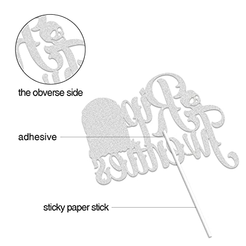 Rip Twenties Cake Topper Black Glitter Rip 20s Years Death to My Youth Funeral Happy Birthday Cake Decorations Rip to My 20s Death to My 20s 30th Birthday Party Supplies