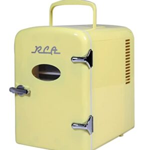 RCA RMIS129-MINT Mini Fridge, Mint, 0.15 cubic feet & RMIS129-YELLOW Mini Fridge, Yellow, 0.3 Cubic Feet
