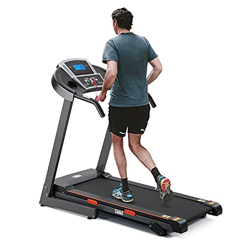 Treadmill for Home Folding Treadmill Running Machine Electric Treadmill with 3-Level Manuel Incline 15 Preset Training Programs on LCD Display and 2.5HP Power 8.5MPH Max Speed 220lbs Black
