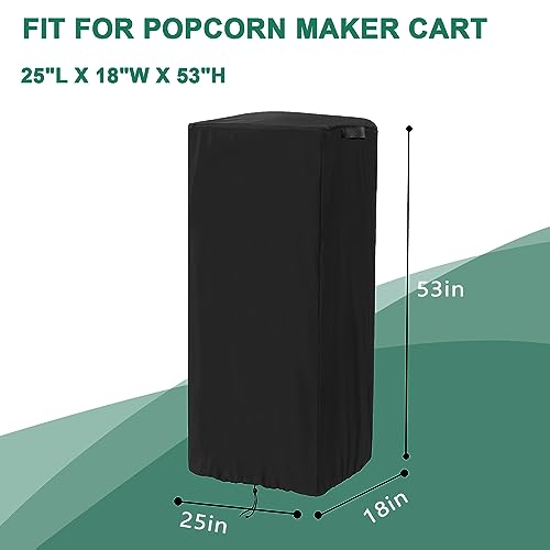 Popcorn Cart Cover,Colewin Heavy Duty Popcorn Machine Cart Cover Compatible with Nostalgia
