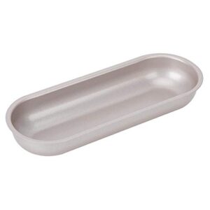 hot dog loaf pans 7 inch oval shape baking pan non-stick hot dog bread bun molds carbon steel bread mold bakeware set for kitchen diy homemade oven baking tool(7inch)