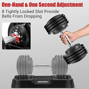 Adjustable Dumbbells Set of 2, 25 lb Weight Dumbbell Set for Home Gym,Dumbbells for Men and Women Workout Equipment