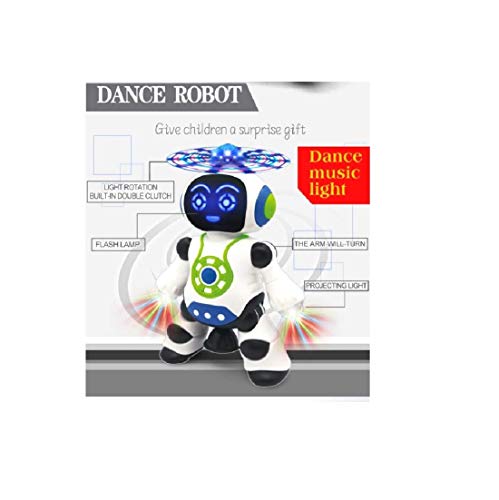 SIDD Dancing Robot with Music, Robot for Kids with 3D Flashing Lights, 360 Degree Rotation Toy Robot for Kids -Plastic,Multi Color,Pack of 1