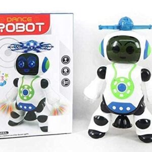 SIDD Dancing Robot with Music, Robot for Kids with 3D Flashing Lights, 360 Degree Rotation Toy Robot for Kids -Plastic,Multi Color,Pack of 1