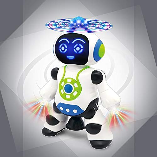 SIDD Dancing Robot with Music, Robot for Kids with 3D Flashing Lights, 360 Degree Rotation Toy Robot for Kids -Plastic,Multi Color,Pack of 1