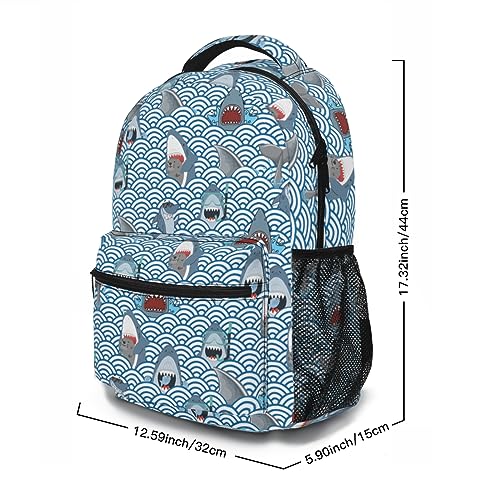 MAZACUIR Shark Backpack for kids,cartoon Backpack Boy School Backpacks, Backpack for kids