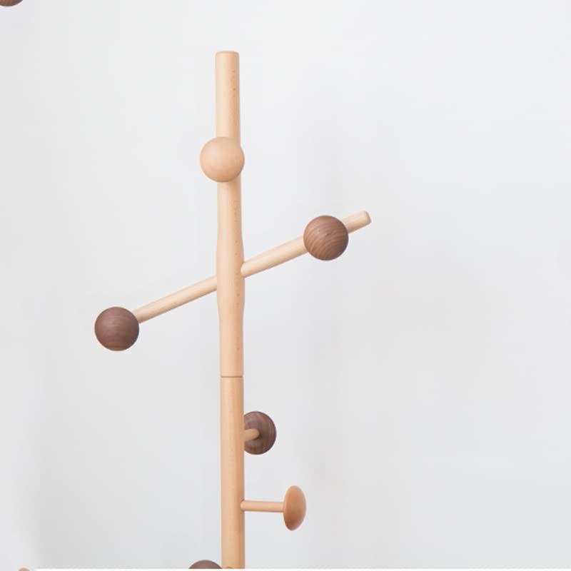 YASEZ Wooden Clothes Rack Design Floor Clothes Hat Rack Single Pole Standing Bedroom Furniture (Color : E, Size : As Shown)