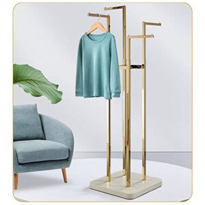 etlegor clothing rack – heavy duty 4 way rack, stainless steel floor hanging clothes rack adjustable height arms thickened base perfect for clothing store display with 4 straight arms