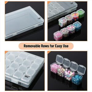 Mr. Pen-Bead Storage Containers, 28 Grids, 2 Pack, Grey, 160pcs Label Stickers, Bead Organizer, Craft Organizers and Storage, Bead Containers for Organizing, Bead Organizers and Storage, Bead Box