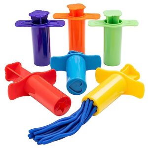 ready 2 learn dough extruders - set of 6 - play dough tools - for ages 2+ - art accessories for pottery and dough