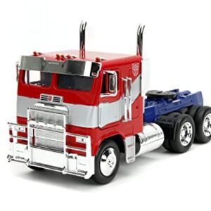 Transformers Rise of The Beast 1:24 Optimus Prime w/Robot On Chassis Die-Cast Car, Toys for Kids and Adults