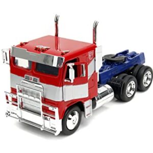 Transformers Rise of The Beast 1:24 Optimus Prime w/Robot On Chassis Die-Cast Car, Toys for Kids and Adults