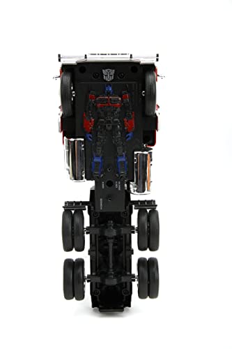 Transformers Rise of The Beast 1:24 Optimus Prime w/Robot On Chassis Die-Cast Car, Toys for Kids and Adults