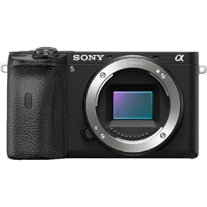 Sony a6600 Mirrorless Camera (ILCE6600/B) + 64GB Card + Card Reader + Case + Flex Tripod + Hand Strap + Memory Wallet + Cap Keeper + Cleaning Kit (Renewed)