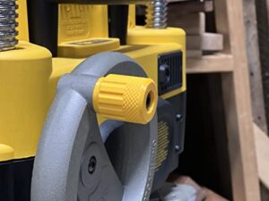 toolcurve stubby knob compatible with dewalt dw735 planer & dw735x, color (yellow)