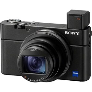 Sony Cyber-Shot DSC-RX100 VII Digital Camera (DSC-RX100M7) + 64GB Memory Card + Case + NP-BX1 Battery + Card Reader + Corel Photo Software + HDMI Cable + Charger + Flex Tripod + More (Renewed)