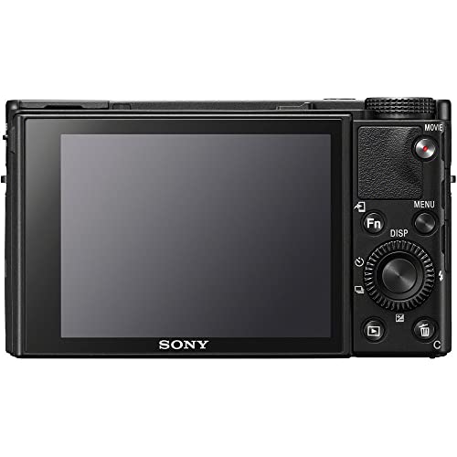 Sony Cyber-Shot DSC-RX100 VII Digital Camera (DSC-RX100M7) + 64GB Memory Card + Case + NP-BX1 Battery + Card Reader + Corel Photo Software + HDMI Cable + Charger + Flex Tripod + More (Renewed)