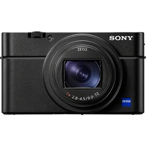 Sony Cyber-Shot DSC-RX100 VII Digital Camera (DSC-RX100M7) + 64GB Memory Card + Case + NP-BX1 Battery + Card Reader + Corel Photo Software + HDMI Cable + Charger + Flex Tripod + More (Renewed)