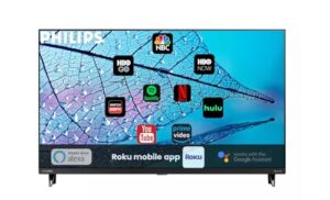 philips 32" class hd (720p) 120pmr mobile app | compatible with netflix disney+ youtube appie tv alexa and google assistant 32pfl (renewed)