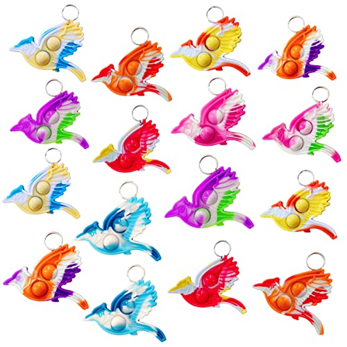 30 Packs Birds Funny Summer Present Unique Mini Item Assorted fidgets Toys for Kids Children Classroom Students Gift from Teacher,Birthday Party Bubble Favors