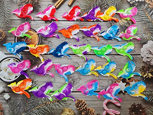 30 Packs Birds Funny Summer Present Unique Mini Item Assorted fidgets Toys for Kids Children Classroom Students Gift from Teacher,Birthday Party Bubble Favors