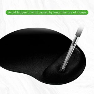2pcs Office Mousepad with Gel Wrist Support - Ergonomic Gaming Desktop Mouse Pad Wrist Rest - Design Gamepad Mat Rubber Base for Laptop Computer