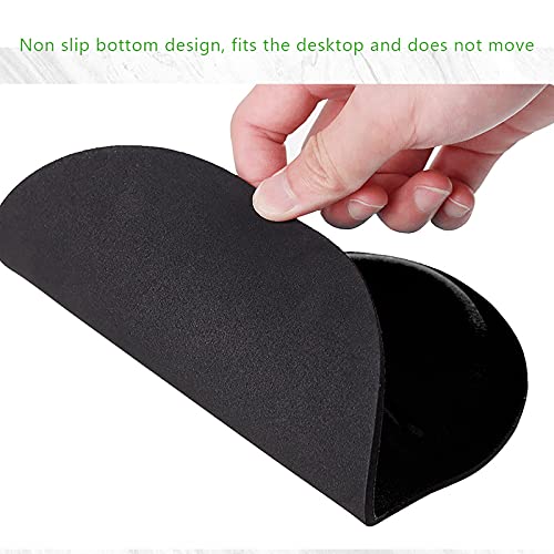 2pcs Office Mousepad with Gel Wrist Support - Ergonomic Gaming Desktop Mouse Pad Wrist Rest - Design Gamepad Mat Rubber Base for Laptop Computer