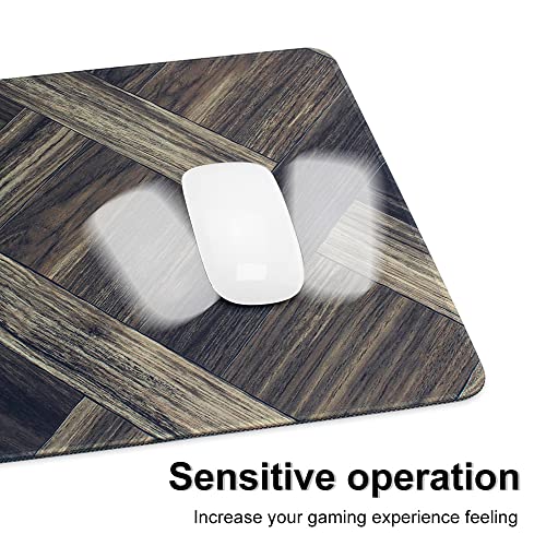 11.8x31.5 Inches Large Gaming Mouse Pad Mat with Stitched Edge Non-Slip Rubber Base Washable Resilient for Office Computers Laptop Table Mouse Pads Mats Accessory (Wood-Brain, X-Large)