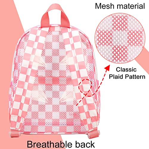 Clear Mini Backpack Stadium Approved 12x12x6 Small Transparent Backpacks Plastic See Through Bag for Work Festival Security Travel