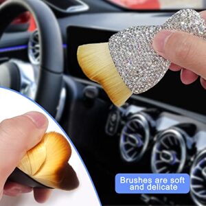 Dland 2 Pieces Car Interior Dust Brush, Car Cleaning Soft Bristle Brush Detail Brush, Used for Air Conditioning Vents, Computer, Dashboard, Car RV Interior, etc