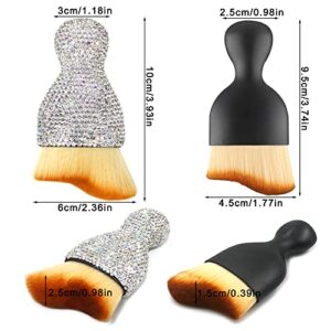 Dland 2 Pieces Car Interior Dust Brush, Car Cleaning Soft Bristle Brush Detail Brush, Used for Air Conditioning Vents, Computer, Dashboard, Car RV Interior, etc
