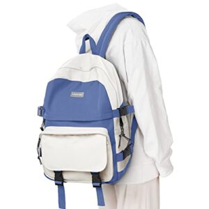 weradar cute college backpack for women men,middle school backpack for teen girls,waterproof travel rucksack casual daypack,high school bag for boy,kawaii students(blue)