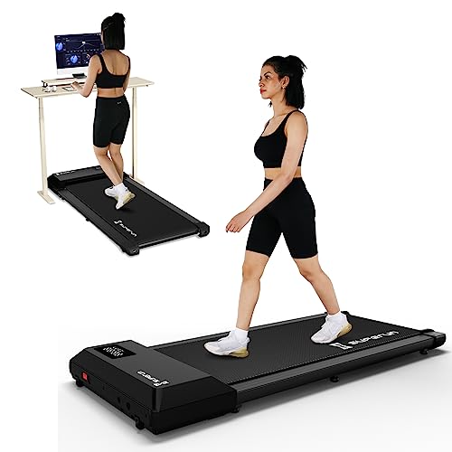 Walking Pad, SupeRun Treadmills for Home/Office 2 in 1 Under Desk Treadmill, Walking Treadmill with Remote Control, Smart Desk Treadmill for Walking Jogging, LED Display, Low Noise