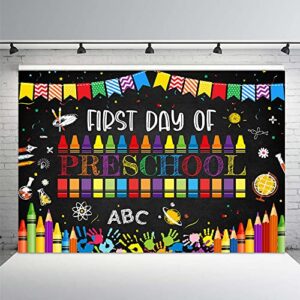 mehofond 7x5ft back to preschool backdrop for kids children teachers and students classroom party decorations supplies first day of preschool kindergarten photography background photo studio props