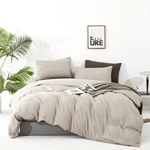wellboo beige comforters twin size solid light brown bedding comforter sets cotton plain dark khaki warm blankets women men modern taupe quilts soft durable tan solid color comforters health cozy bed