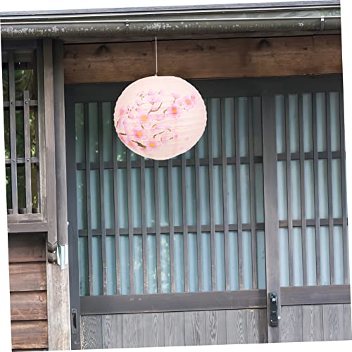 BESTOYARD Sushi Lantern Lamps 3pcs Japanese Paper Lanterns Small Lantern Cherry Blossoms Iron Japanese Paper Lanterns Decorative Flower Lantern