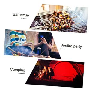 GANAZONO Grill Folding Bracket Fishing Grill Grate Metal Barbecue Grill Stainless Steel Grill Grate Folding Campfire Grill Barbecue Rack Portable Grills Collapsible Campfire Grill Burner