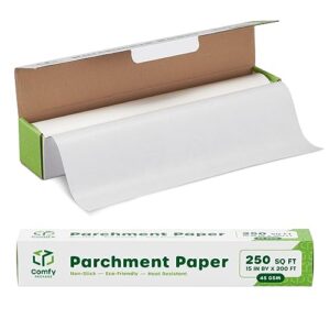 baking parchment paper - non-stick parchment paper roll for baking & cooking - white (15in. x 200 ft. (roll))