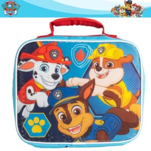 RALME Nickelodeon Paw Patrol Lunch Box with Water Bottle Set- Kids Soft Insulated Lunch Bag for Girls and Boys