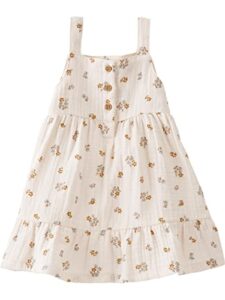 little planet by carter's baby girl's organic cotton dress, spring bloom, 18 months