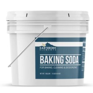 Earthborn Elements Borax Powder, Washing Soda, Baking Soda Bundle (1 Gallon ea.) Multipurpose for cleaning & laundry, Resealable Bucket