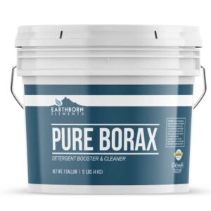 Earthborn Elements Borax Powder, Washing Soda, Baking Soda Bundle (1 Gallon ea.) Multipurpose for cleaning & laundry, Resealable Bucket