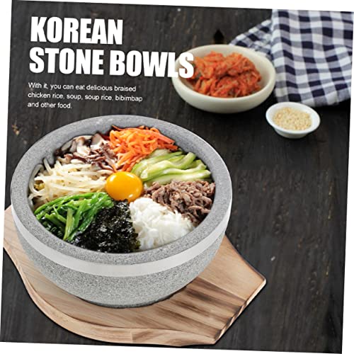 Korean Ramen Pot Stone Stew Pot Restaurant Cooking Pot Kitchenware Bibimbap Stone Delicate Bibimbap Bowl Granite Stone Cooking Pot Korean Soup Pot Household Cooking Pot