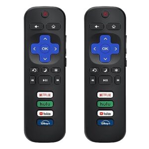 (set of 2) replacement remote controls compatible with rku-tv: compatible with tcl, hisense, onn, sharp, element, westinghouse, and philips rku-series smart tvs (not for rku-stick or box) 1