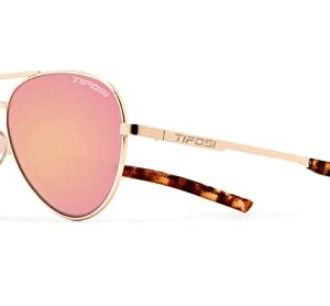 Tifosi Optics Shwae Aviator Sunglasses (Gold, Pink Mirror)