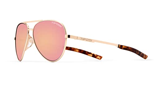 Tifosi Optics Shwae Aviator Sunglasses (Gold, Pink Mirror)