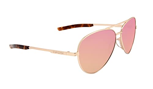 Tifosi Optics Shwae Aviator Sunglasses (Gold, Pink Mirror)